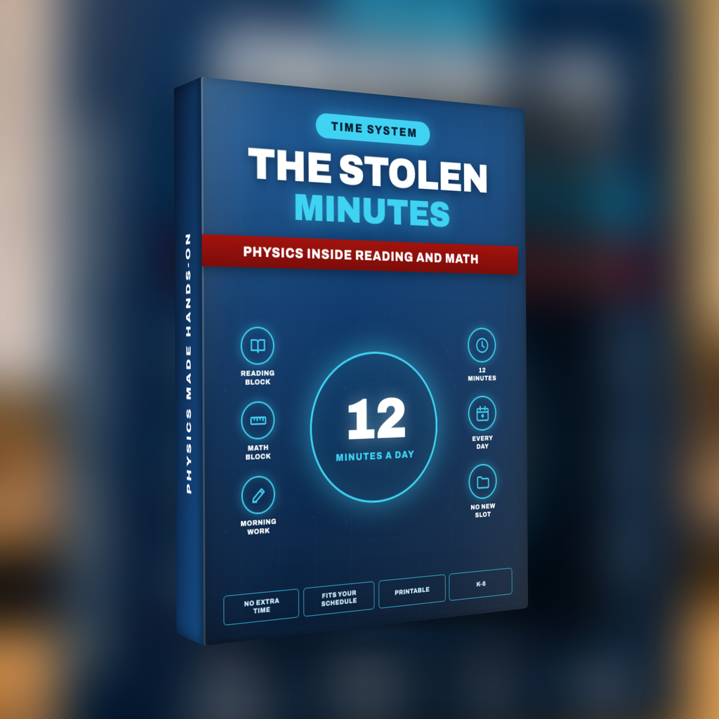 The Stolen Minutes — physics inside reading and math